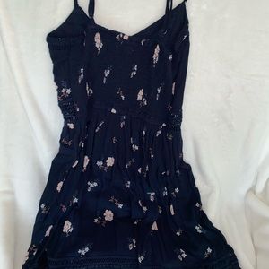 Navy sundress w/ floral design